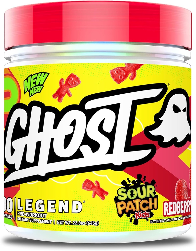 GHOST Legend Pre-Workout Powder, SPK Redberry - 30 Servings – Pre-Workout for Men & Women with Choline, L-Citrulline, " Beta Alanine for Energy " Focus