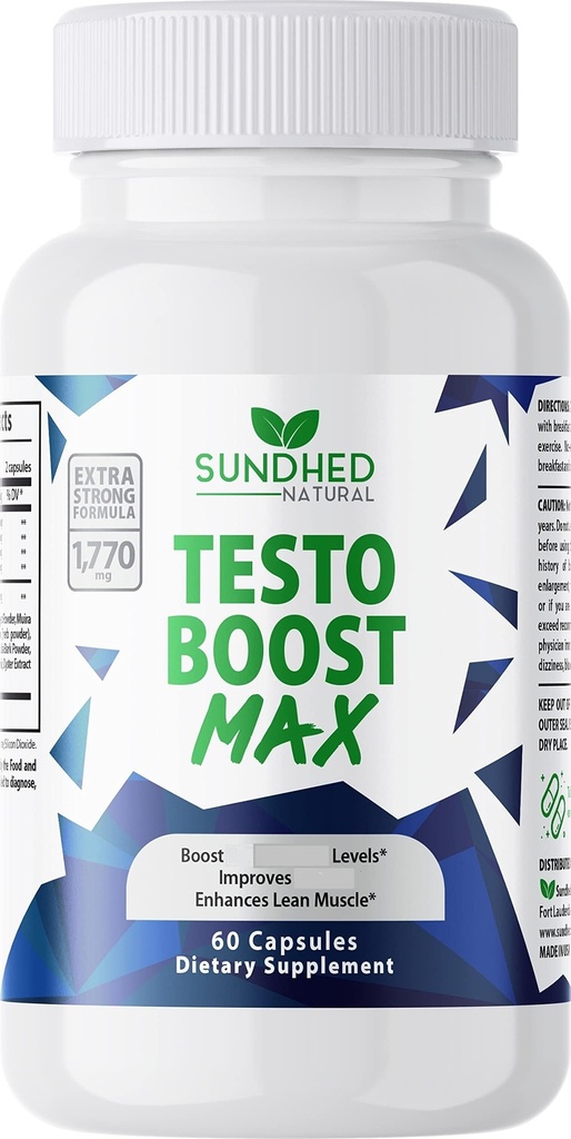 Testo Boost Max - Booster de resistencia natural para los hombres – Energía natural fortificada, resistencia y fuerte Booster