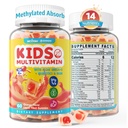 Gummies multivitamínicos para niños con hierro, azúcar libre, vitaminas diarias para niños + probióticos, Algae Omega 3 (EPA/DHA), A, C, D, Metil B12, Folate, B6, Zinc, Biotin, para el crecimiento saludable, Immune Support, 60 Conde