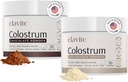 Bovine Colostrum Powder (60 Servings) Bundle Grass Fed Colostrum for Women & Men - Suplemento para el cabello saludable, Skin & Nails - Chocolate & Unflavored - Hecho en USA