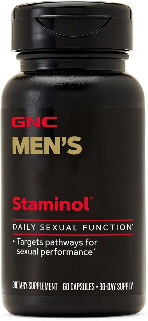 GNC Hombres Staminol Daily Male Performance Formula, Key Nutrients, 60 cápsulas
