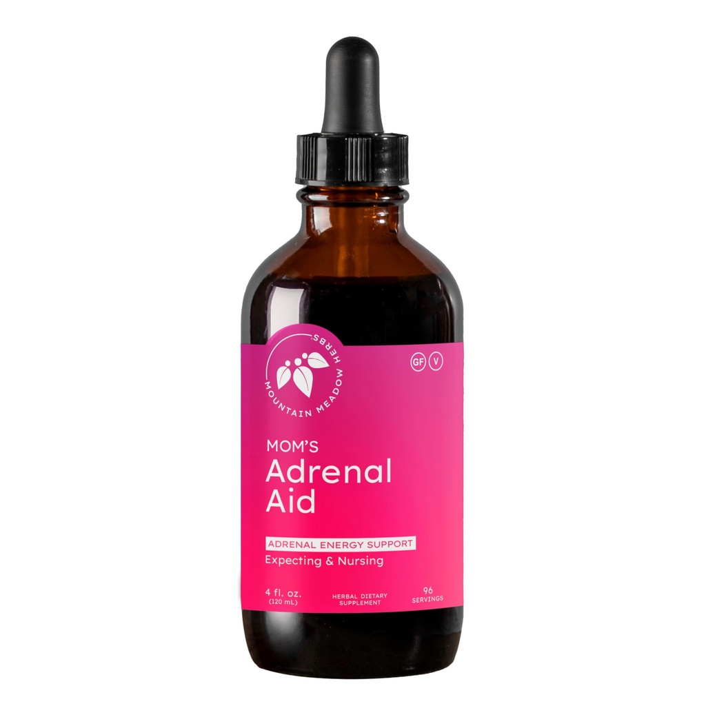 Sierra Meadow Herbs Ayuda Adrenal de mamá – Suplemento Herbal Líquido, Apoyo Adrenal Natural para las Mujeres, Seguro para las Mamás de Enfermería Esperadas, Boosts Energía, Reduce la fatiga &amp; apoya el equilibrio hormonal 4oz