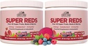 COUNTRY FARMS Super Rojos, Superalimentos Polifenoles Energizantes, Más de 40 Super Frutas y Berries, Potentes Antioxidantes y Polifenoles, Apoyo Energía, Apoyo Circulación, 40 Servimientos, Cereza mixta