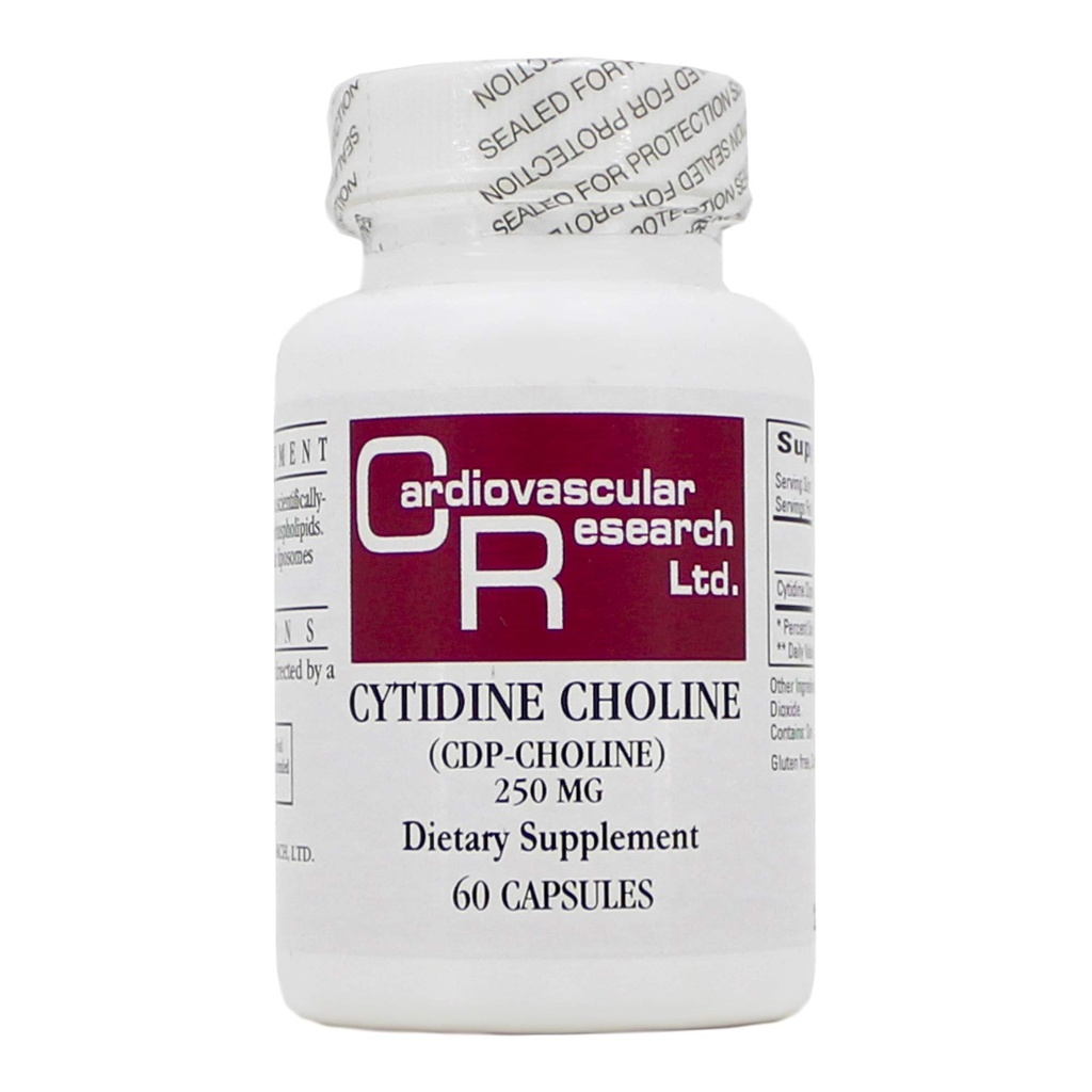 Cytidine Choline/CDP 250mg 60 Caps - Formulas ecológicas/Investigación cardiovascular