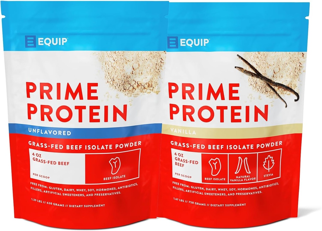 Equip Foods Prime Protein Powder Desarrollado & Prime Protein Powder Vanilla