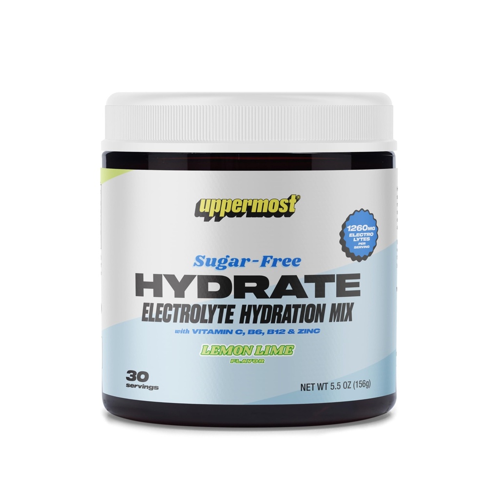 Hidratación de hidratos de alta calidad Keto Electrolytes Polvo No Sugar Drink Mix - Naturalmente saboreado &amp; endulzado - con vitamina C, B6, B12 &amp; Zinc - 30 Servings (Límina de limón)