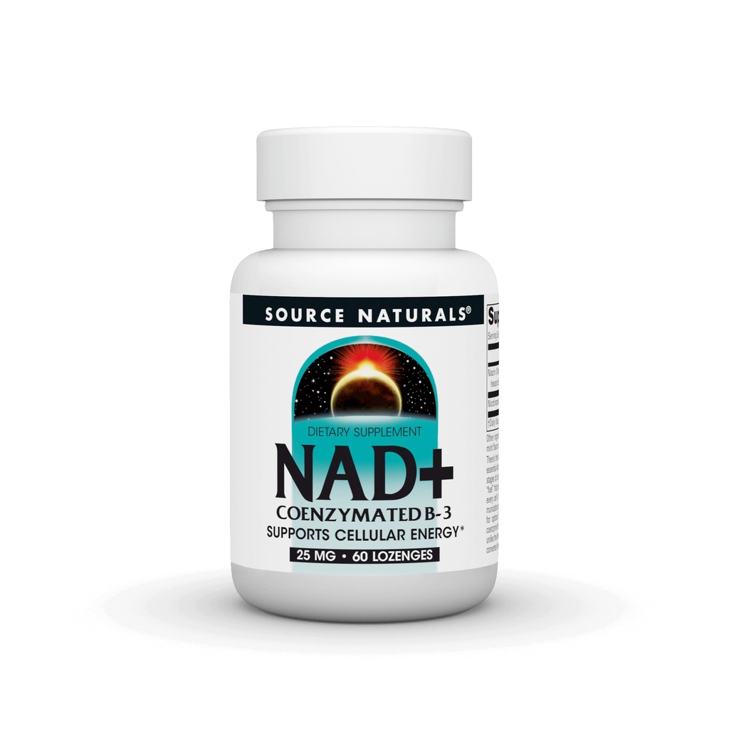 Fuente Naturals NAD+, Coenzimated B-3, Supports Cellular Energy*, 25 mg - 60 Lozenges