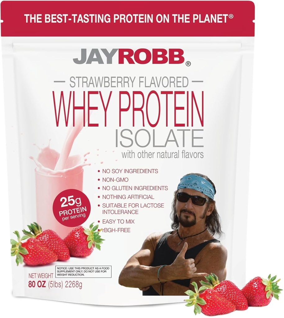 JAYROBB Whey Protein (5 libras, fresa)