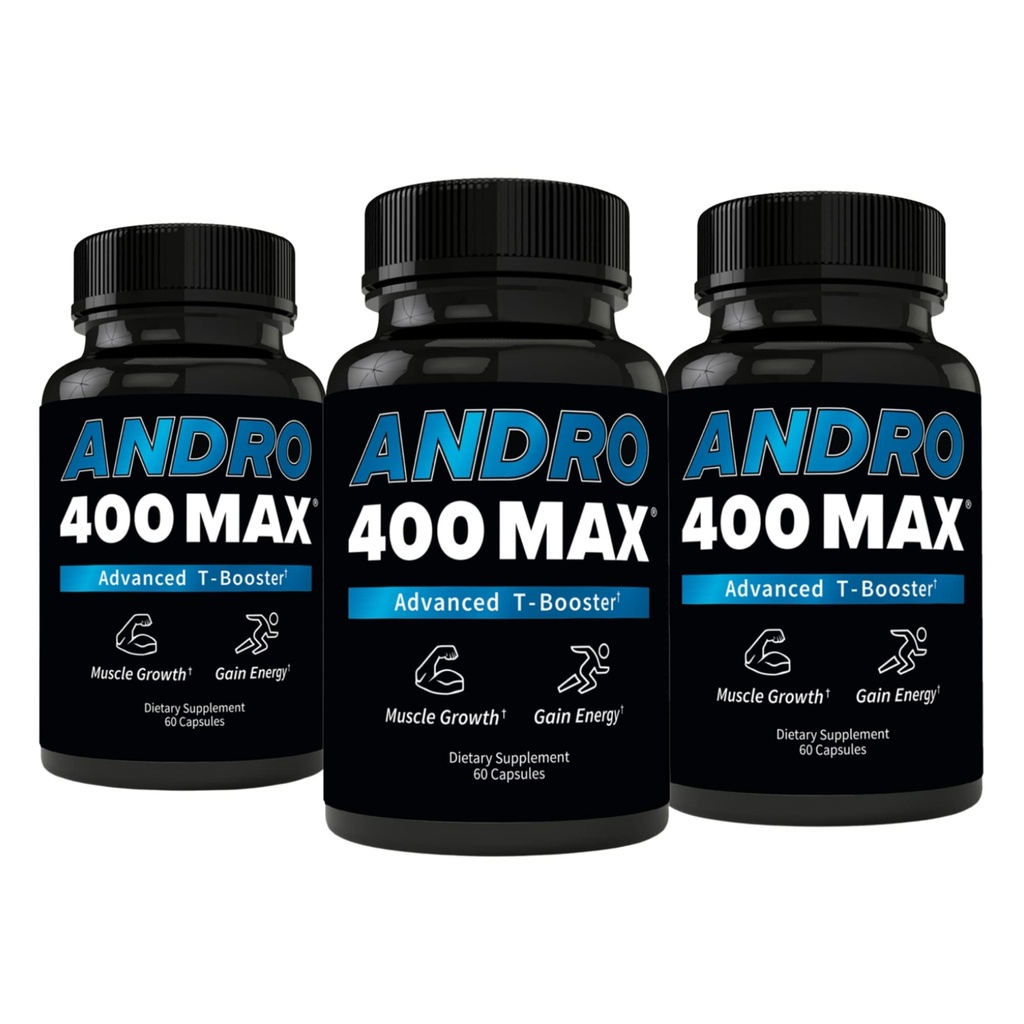 Andro400 Testosterone Support for Men &amp; Women – Tongkat Ali, L-Arginine & L-Citrulline – Energy, Vitality & Performance – 180 Capsules, 180-Day Supply