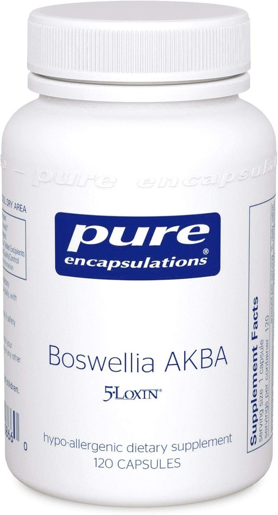 Encapsulaciones puras Boswellia AKBA - apoya la salud conjunta, el colon, el sistema inmunológico, la enfermedad gastrointestinal* - con 5-LOXIN Boswellia Extract - Vegan " Non-GMO - 120 cápsulas