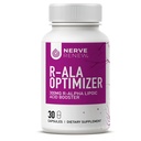 NERVE RENEW Optimizer - Suplemento dietético - 30 cápsulas - 300 mg Acid lipoico estabilizado R-Alpha por cápsula para el soporte natural del trastorno nervioso - Absorción rápida - seguro y todo natural