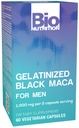 Bio Nutrition Gelatinized Black Maca 60 Vegetarian Capsules ← 1.500 mg por Serving Silencio Energy Boost ← Calcium ← Magnesium Н Phosphorus