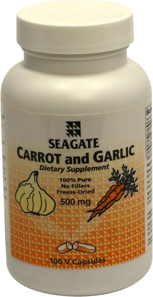 Seagate Productos Carrota y Ajo 500mg 100 cápsulas
