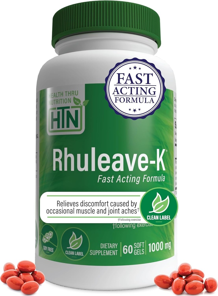 Nutrición de Thru Nutrición aguda Fórmula tóxica Rhuleave-K 1000mg Curcumin, Boswellia y Black Sesamo Semillas Óleo tóxico Conjunto y Musculo Actuación rápida tóxica clínicamente estudiado ← Non-GMO (Pack of 60)