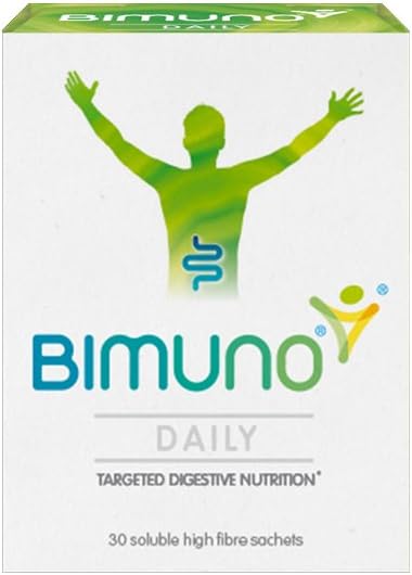 BIMUNO Original - Suplementos Alimentarios Prebióticos Diarios. Gut Health Support for Men, Women, Kids & Bifidobacterium Culture. Alto en Fibre. Sabor Gratis, Vegetariano, Gluten Gratis Silencio 1 Pack (30 Sachets)