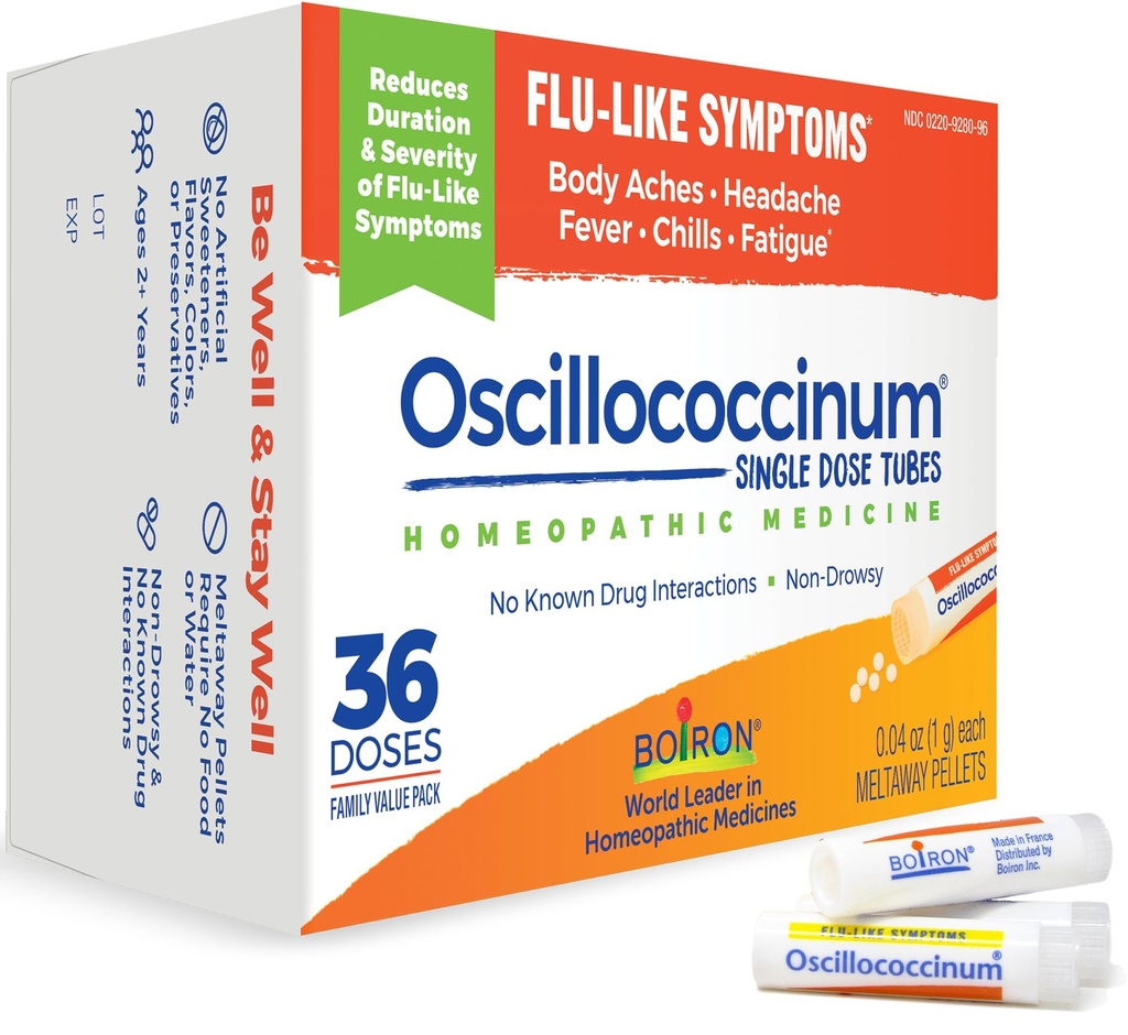 Boiron Oscillococcinum 36 Doses Homeopathic Medicine for Flu-Like Symptoms