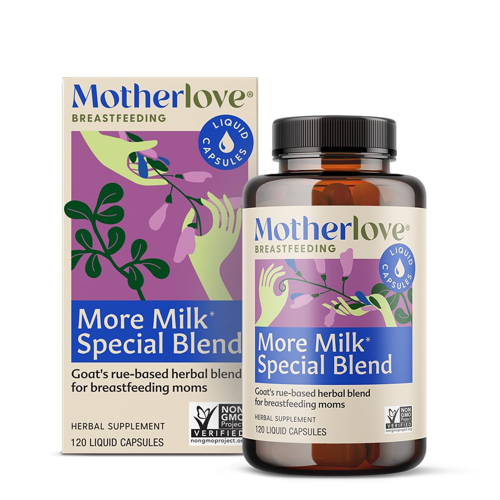 Motherlove Más Milk Special Blend (120 Capsule Value Size) Herbal Lactation Supplement w/Goat’s Rue to Build Breast Tissue &amp; Support Breast Milk Supply—Non-GMO, Organic Herbs, Vegan, Soy-Free