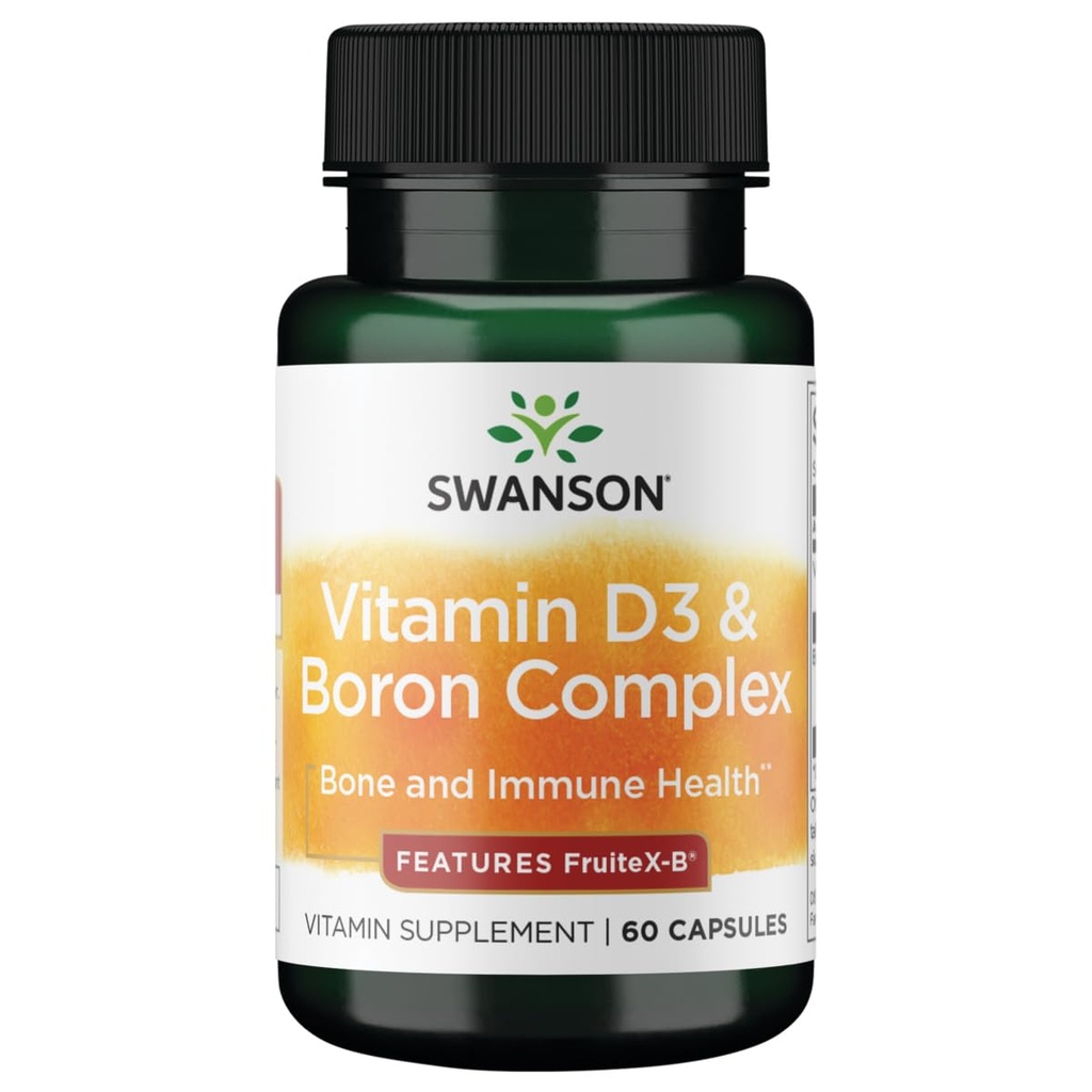 Swanson Vitamina D &amp; Boron 60 cápsulas