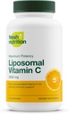 Vitamina Liposómica de Nutrición fresca C - ADN de 2000 mg Verificado & Potente VIT C (desde el ácido ascórbico) – Cierre o Pour Powder en una bebida, Todo natural vegano, sin gluten, sin lácteos