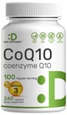 DEAL SUPPLEMENT CoQ10 100mg con Omega 3 100mg, 240 cápsulas ← Bioavailable Coenzyme Q10 Fórmula ← Non-GMO
