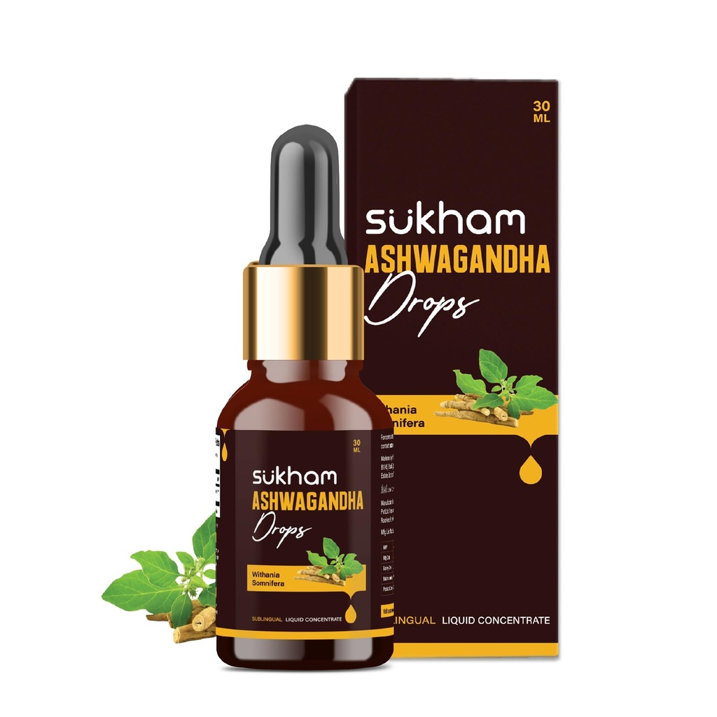 Ashwagandha Liquid Drops- Ashwagandha Root Extract ⋅ 3rd Party Lab Tested  Better Energy &amp; Immunity ← 1 FL.OZ (40 Servings)- with Withanolides and Withaferins