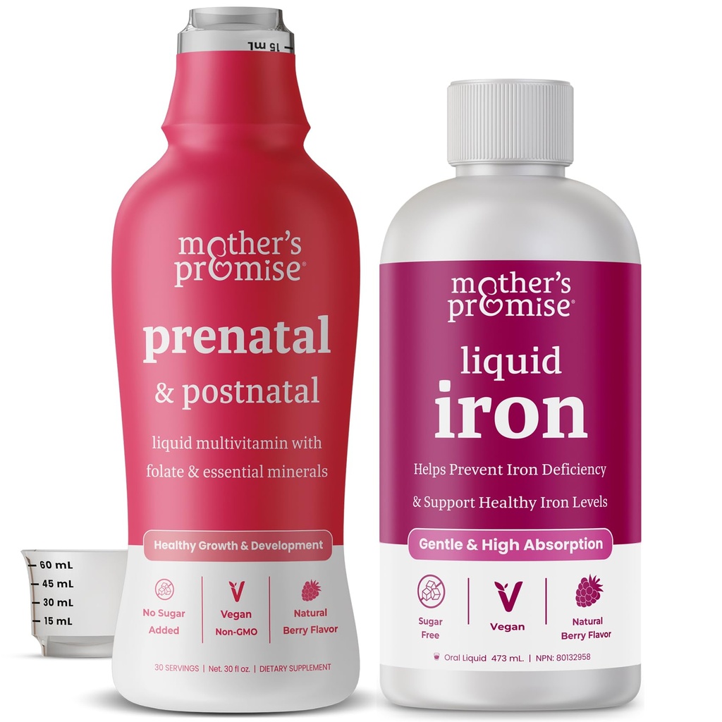 Promesa de Madre Hierro Líquido y Prenatal Bundle