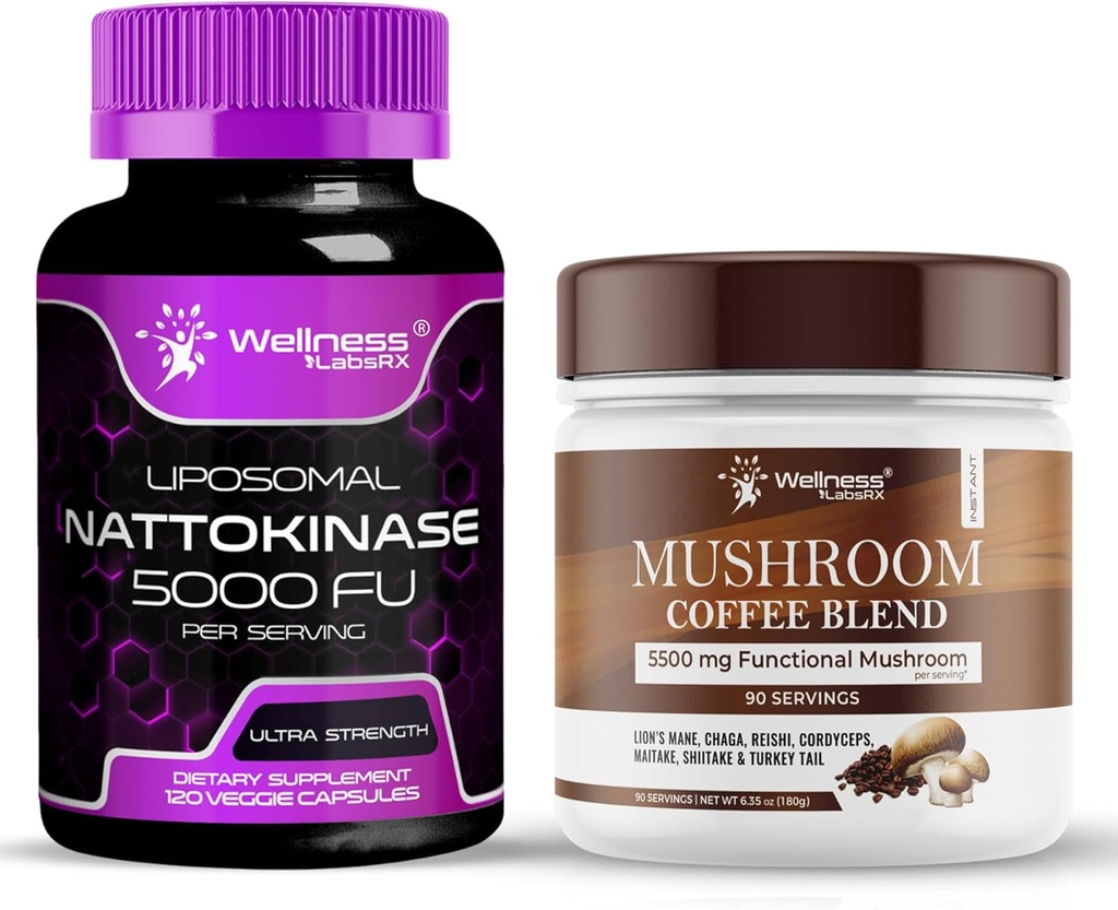 Nattokinase Suplemento cápsulas 5000 FU - Café de seta