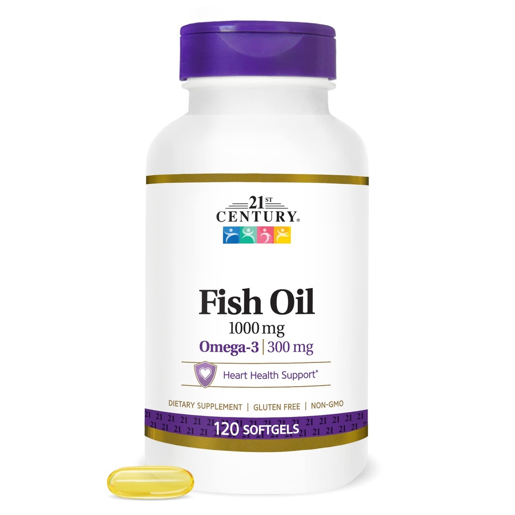 21th Century Fish Oil 1000 mg Softgels, 120 Conde