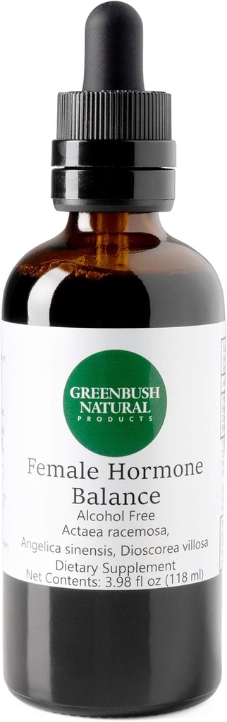 Greenbush Mujer Hormon Balance TENIDO 4 oz Líquido Extracto, 240 Doses ← Salud Reproductiva, Ciclo Menstrual y síntomas de menopausia