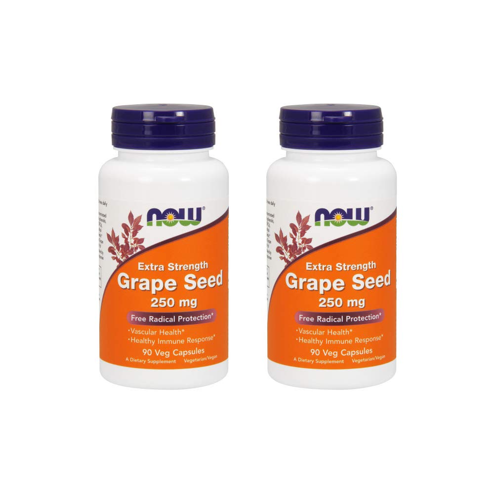 AHORA Alimentos Grape Seed Extracto 250mg, 90 Vcaps - (Pack de 2)