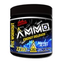 AMMO ® Energy ReloadsTM Pre Workout Powder - 300 mg Caffeine Zero Sugar Vital Aminos y Electrolitos Sin Sabores o Colores Artificiales (Berry Blast)