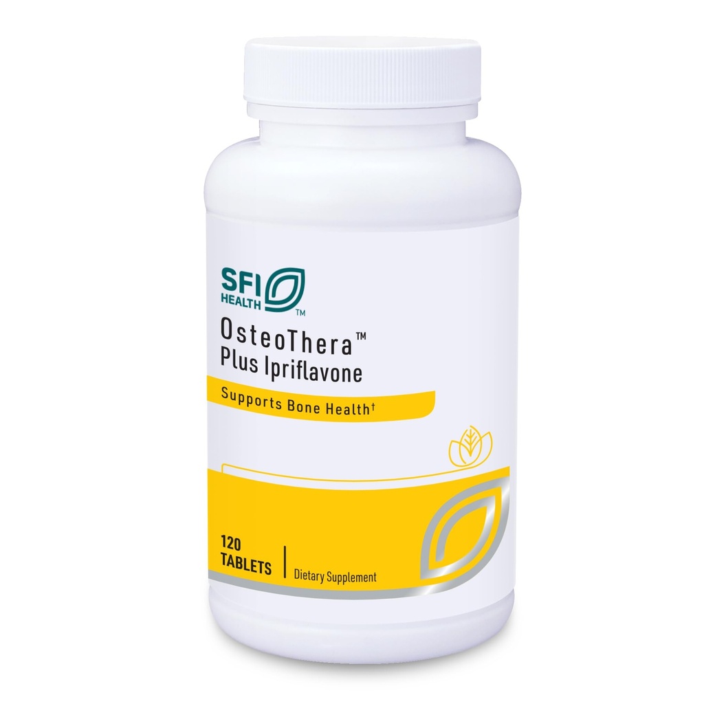 Klaire Labs SFI Health Osteothera Plus Ipriflavone Tablets - Complejo de calcio multifactorial y hipoalergénico " Isoflavone Derivative Bone Support Formula with Vitamin K, D3, Magnesium (120 Tablets)