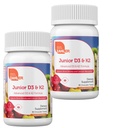 Zahler - Junior Vitamina D3 + K2 Chewable Tablets for Kids Vitamin D for Kids 2000 UI ← Delicious Vitamin D K2 Chews to Support Healthy Bones & Teeth - Kosher, Less Sugar Than Gummies (2 Pack)