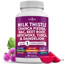 New AGE Milk Thistle NAC Chanca Piedra Beet Root Artichoke Dandelion Root Astragalus - Plus TUDCA & Ginger - 60 Cuenta