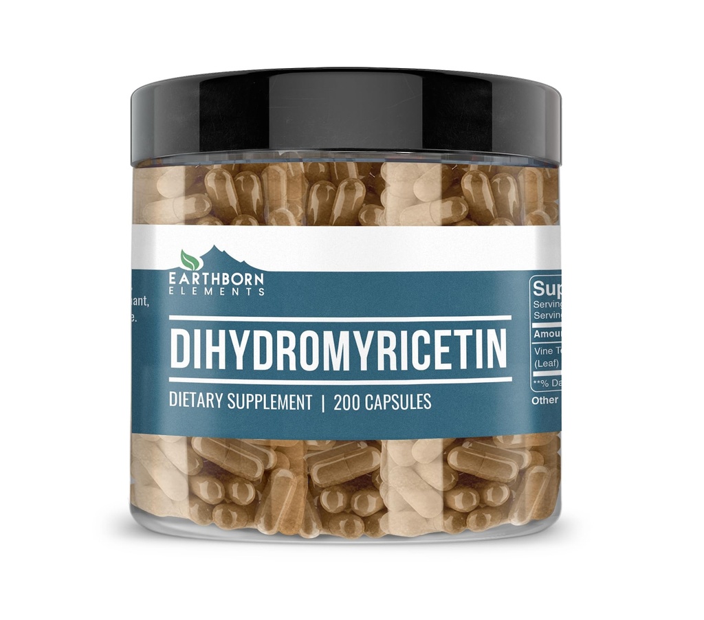 Elementos terrestres DHM Dihidromyricetin 200 cápsulas, puras " no diluidas, sin aditivos