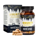 North Spore Immunity Mushroom Extract Supplement Capsules ← Orgánica Turquía Tail, Chaga, Reishi, Maitake, Shiitake Blend ← 100% Fruiting Body Extracts - 120 ct