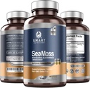 Smart Nutra Labs Organic Sea Moss 3200MG Por Serving- 180 Vegan Capsules- Irish Sea Moss, Bladderwrack y Burdock Root- Premium Quality Supplement for Immune Support and Global Health