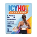 Icy Hot Max Strength Lidocaine Patch Alivio de Dolor (5 Conde) Penetrates for Fast, Targeted Relief
