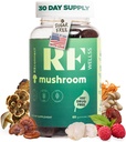 Super Mushroom Gummies I Azúcar orgánico libre Daily I Chaga Cordyceps Lions Mane Maitake Shiitake Turquía Tail Reishi ¦ Suplementos para Cognitive & Immune Support Focus Energy Stress Mood