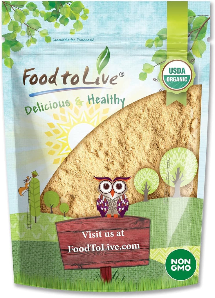 Alimentos para Vivir Polvo Orgánico Maca, 2 Libras Gelatinizadas, No GMO, Kosher, Vegan, Bulk