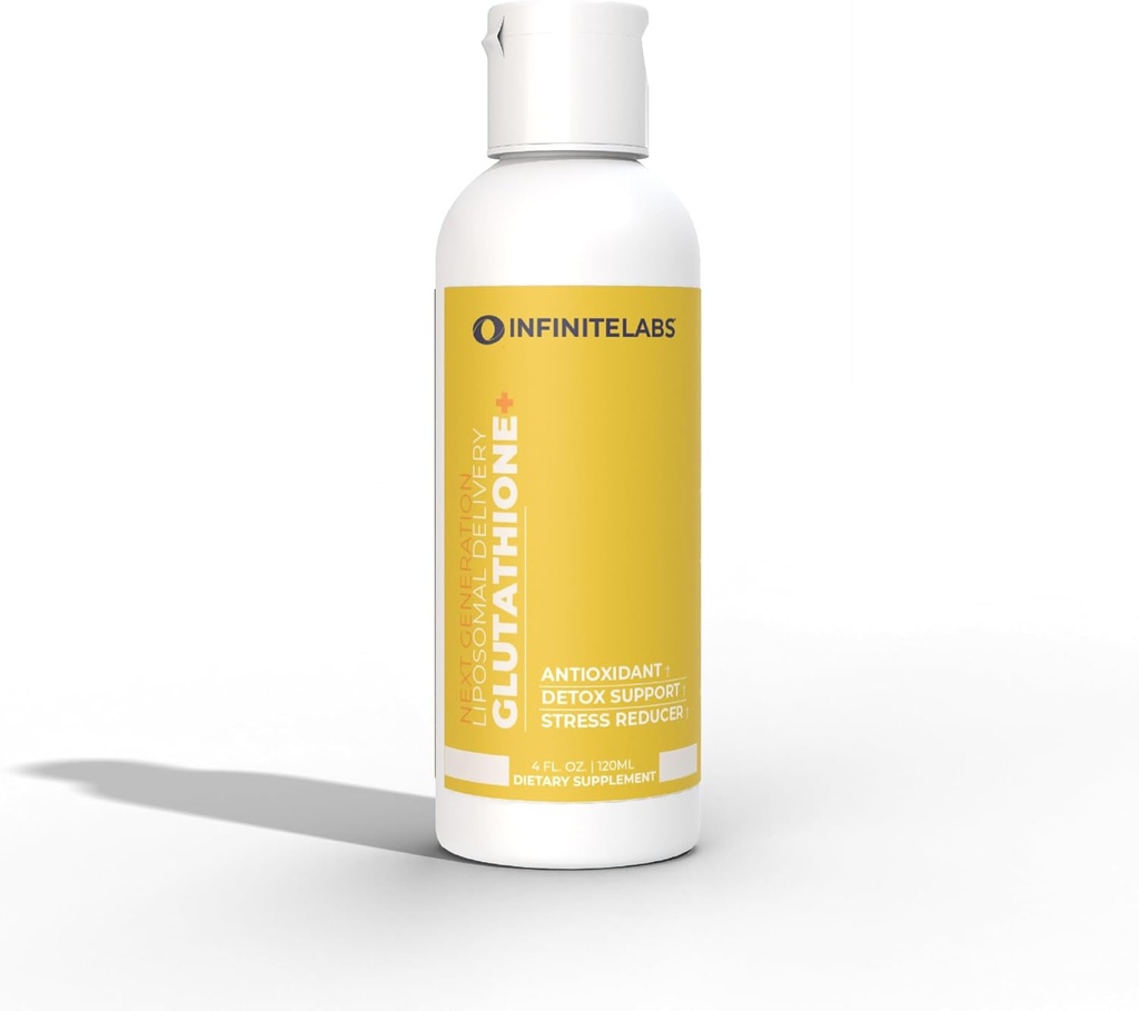 Infinito laboratorios Liposomal Glutathione+ Suplemento líquido ← Advanced Liposomal Glutathione Complex ← Gluten Free, No Añadido Sugar, Keto Friendly ← 4 Fl. Oz. – 120 ML