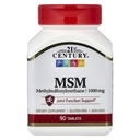 MSM del siglo XXI, 1.000 mg, 90 Tabletas