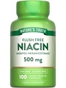 La verdad de la naturaleza Flush Free Niacin TEN 500mg TENIDO 100 cápsulas TENIDO NO GMO &amp; Gluten Suplemento gratuito