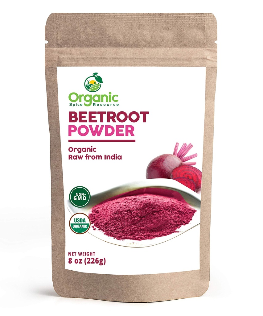 Orgánica de la bobina de remolacha Silencio 8 oz o 226g Silencioso USDA Orgánica Aprobada, Raw y No GMO ANTE Nitric Oxide Booster, Aumenta la resistencia y la circulación ANTE Vegan ANTE 100% Raw desde India, por SHOPOSR(8oz)