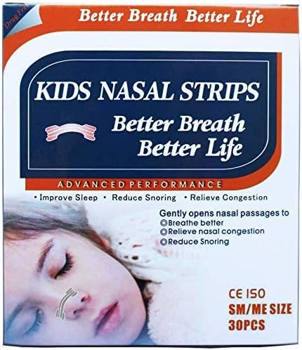 30 Los niños libres de drogas naturales mejor respiran las rayas nasales para la congestión nasal, la alergia, el frío, la gripe, el sinus, la nariz sofocante, el ronquido, el Septum desviado, la ayuda al sueño, el rendimiento deportivo - edad 5 y por encima
