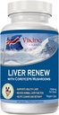Viking Liver Renew Icelandic - Liver Health Support Fórmula - Mushroom integral Blend con Cordyceps, Reishi, Shitake, Lions Mane, Maitake y Chaga Mushrooms - 60 Veg Capsules