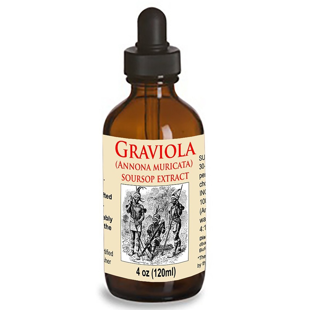 Orgánica Graviola Liquid Soursop Extract 4 oz Wildcrafted Tincture (Annona Muricata) : Immune System Booster (4oz)