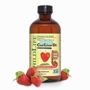 NILDLIFE ESSENTIALS Aceite de hígado de bacalao para niños - Aceite de hígado de bacalao líquido, para bebés 6+ meses, niños pequeños, añadido DHA, EPA, ácidos grasos Omega-3 - Fresa, 8 fl oz