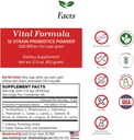 Alimentos para Gut Vital Fórmula 12 Strain Probióticos Polvo 260 Billones CFU Silencio Hecho en EE.UU. Silencio Directo desde el fabricante Silencio Sin Terceros Almacenamiento Silencio Apoyo Immune 60 Grams (2.11 Oz)