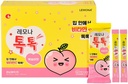 LEMONA TOKTOK, Kids Vitamin C 50mg, Peach Flavored, Easy to take for General Health & Daily Energy - 100 Stick Packs(2g)